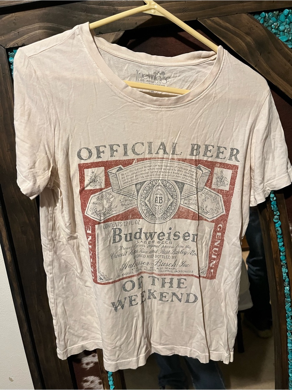 Budweiser Light Pink Graphic Crew Tee